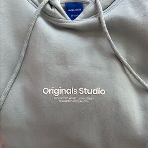Jack & Jones Originals Studio Light Gray Hoodie